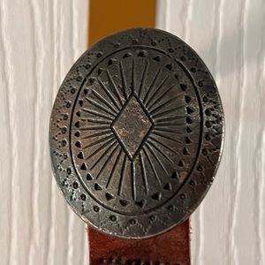 L.L. Bean Vintage Braided Belt. Brown. Leather. Boho. Western. Preppy.